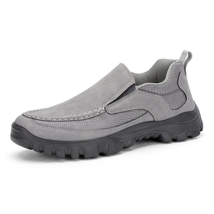 Hot New Items at Buy Center: Men's Loafer Casual Business Leather Shoes Plus Size 46 Lightweight Men's Shoes Gray