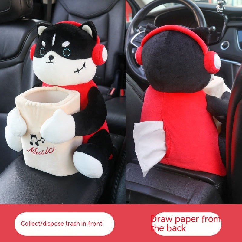 Hot New Items at Buy Center: Car Tissue Box Car Creativity Men's Main Driving Armrest Box Hanging Music Dog