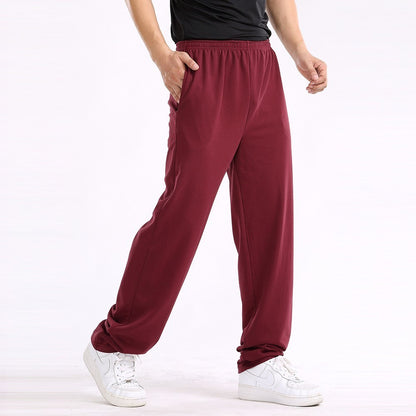 Casual Trousers Men's Home Straight Sweater Solid Color Loose Trousers Buy Center