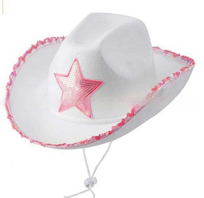 Surrounding Border Five-pointed Star Cowboy Hat Female Buy Center