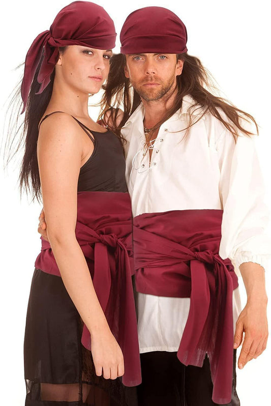 Buy Center Handpicked- Halloween Pirate Costume Medieval Renaissance Linen Pirate Headscarf Costume Accessories