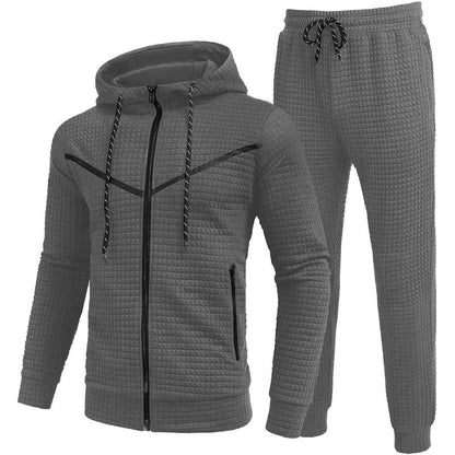 Fresh on the Scene at Buy Center: Men's Fashion Fashion Zipper Hooded Suits Dark Gray