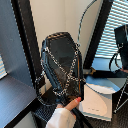 New European And American Style PVC Mirror With Chain Shoulder Bag