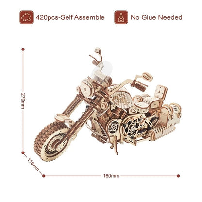 Robotime Rokr Cruiser Motorcycle DIY Wooden Model 420 Pcs Building Block Kits Funny Toys Gifts For Children Adults Dropshipping Buy Center