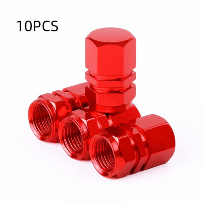 Newly Released at Buy Center: zSimple And Portable Aluminum Alloy Car Valve Cap Red 10PCS