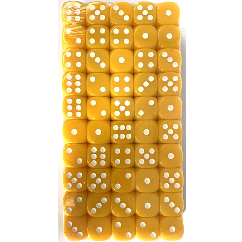 Buy Center Top Rated-In Stock 16mm Acrylic Game Chess Pieces Accessories Chip Wholesale Plastic Dice Solid Yellow