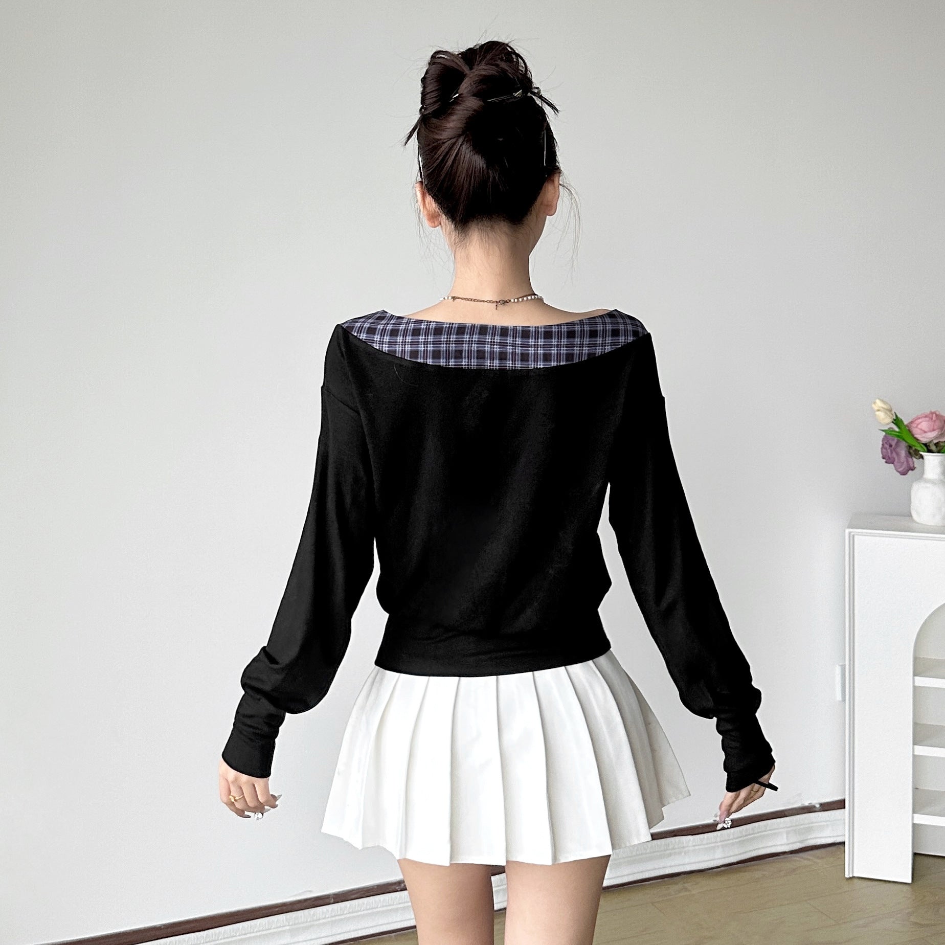 French Style Temperament Bowknot Slimming Hot Girl Knitted Top Buy Center