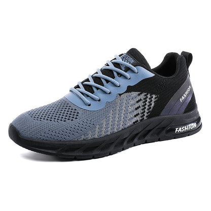 New at Buy Center: Breathable Mesh Shoes Fly Woven Mesh Casual Running Sneaker Black Blue