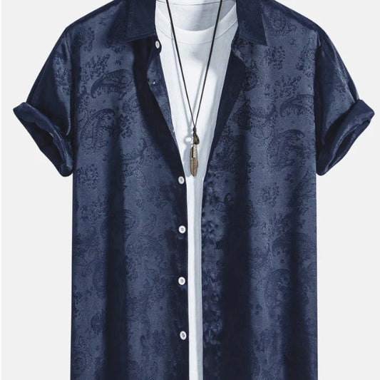 Camisa holgada estampada de moda para hombre