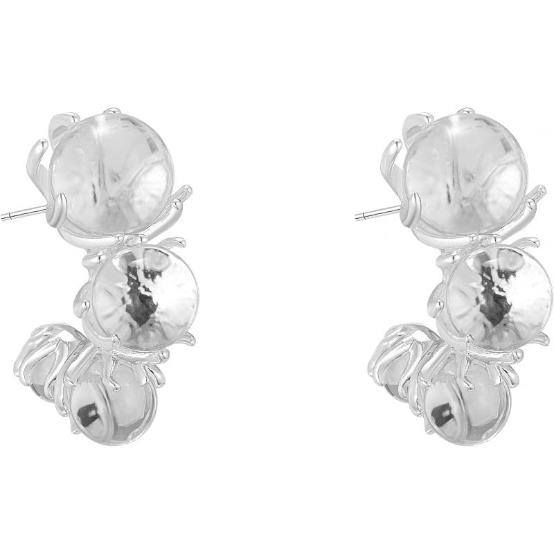 Buy Center Exclusive Offer-Fashion Design Transparent Bead Earrings Summer Ins