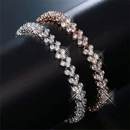 Fashion Women's Crystal Bracelet Gold And Silver Rose Gold Color Bracelet  Magnetic Therapy Bracelet Health Jewelry