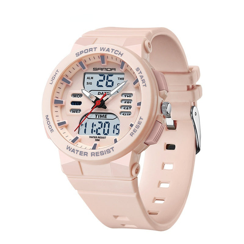 Dual Display Multifunctional Luminous Waterproof Electronic Watch