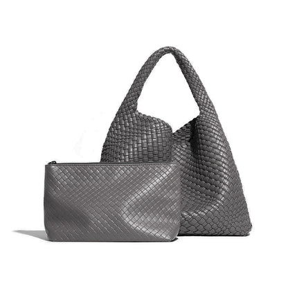 Fresh on the Scene at Buy Center: Large Capacity Combination Bags Trend Underarm Shoulder Handmade Soft Texture B1683 Dark Gray