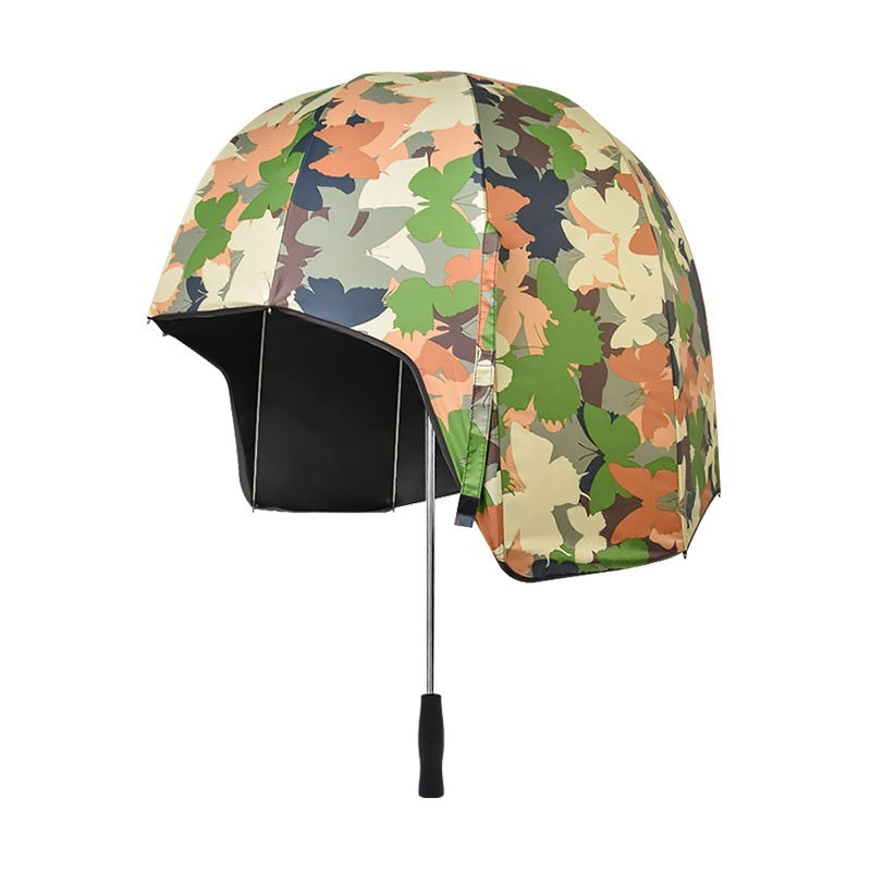 Just Arrived at Buy Center: Helmet Umbrella Sunny And Rainy Dual-purpose Sun Protection Sunshade Camouflage Vinyl 76cm