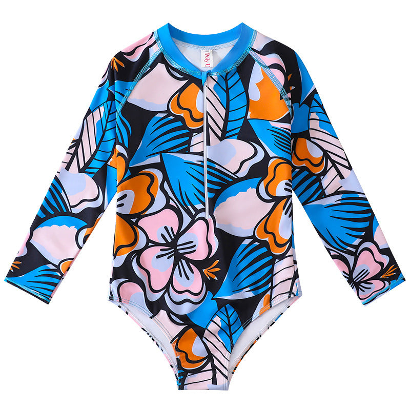 Newly Released at Buy Center: Girl's Long-sleeve One-piece Swimming Suit YY 1672