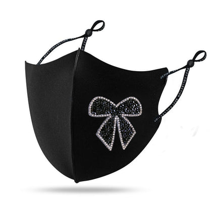 Diamond Mask Shiny Diamond Bow Creative Cloth Mask Buy Center