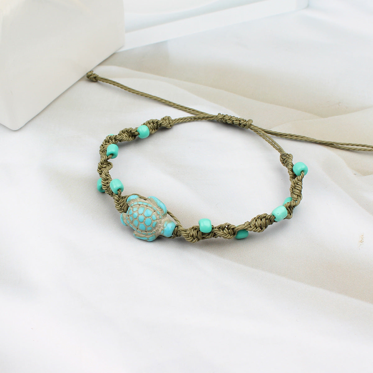 Buy Center Handpicked- Beach Vacation Style Turquoise Turtle Adjustable Bracelet Sl138a