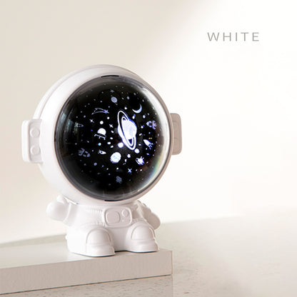 Galaxy Star Projector Starry Sky Night Light Astronaut Lamp Room Decr Gift Child Kids Baby Christmas Spaceman Projection White