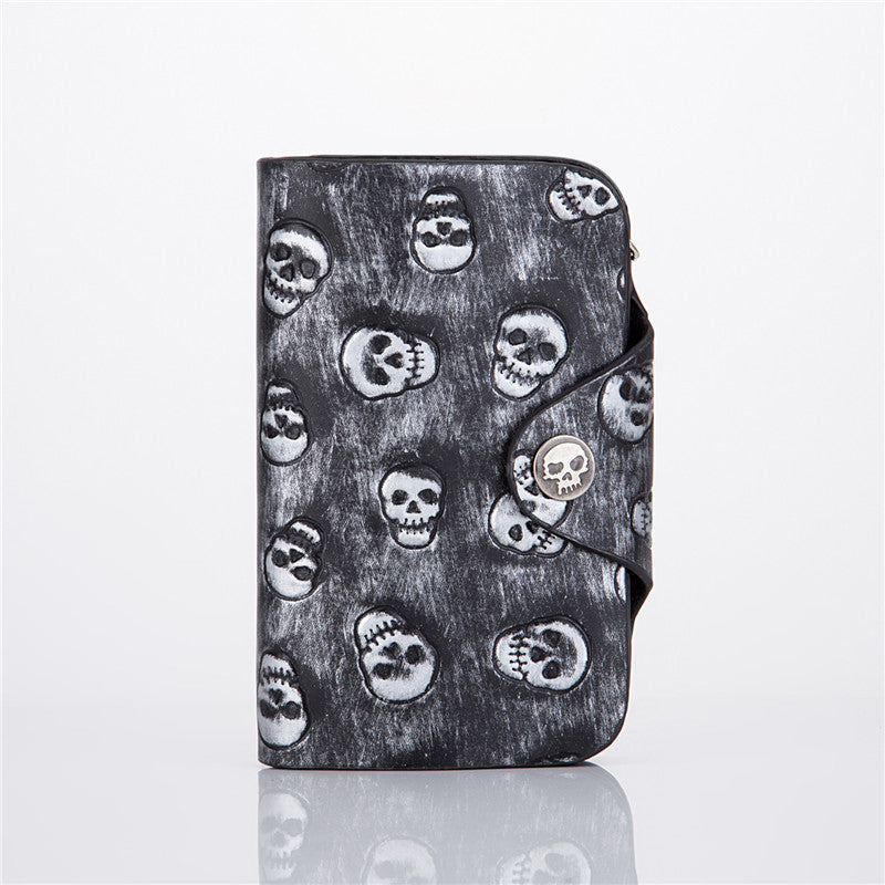 Punk Rock Wallet Skull Anti-theft Chain Clutch