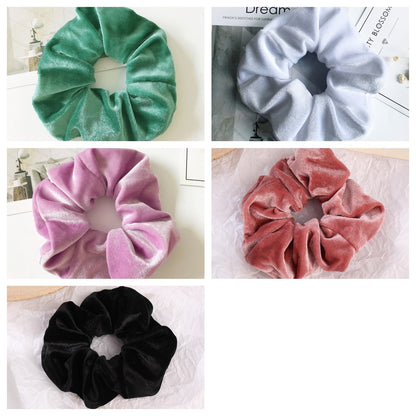 Buy Center Ultimate-Flannel Hair Tie Hair Rope Amazon Velvet Fashion Ponytail Hair Accessories 5color set