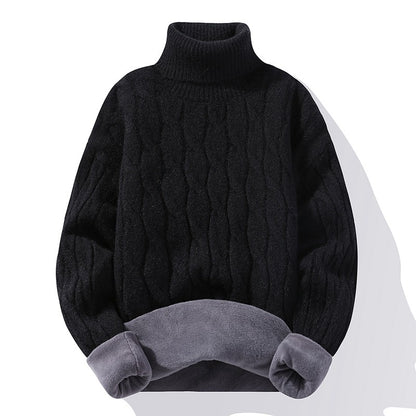 High Neck Velvet Thickening Thermal Sweater