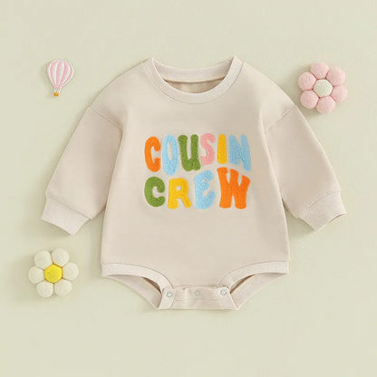 Fresh Arrivals at Buy Center: Crawling Suit Letter Towel Embroidery Jumpsuit