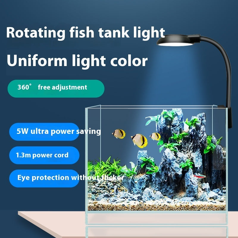 Just Arrived at Buy Center: Fish Tank Small Clip Light Mini Plug Lighting Straw Light Fill Light Transparent Clip Light