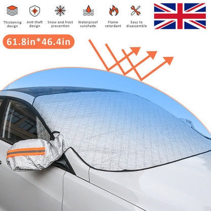 Now Available at Buy Center: Layers Magnetic Car Windscreen Cover Winter Ice Frost Snow Protector Sunshade