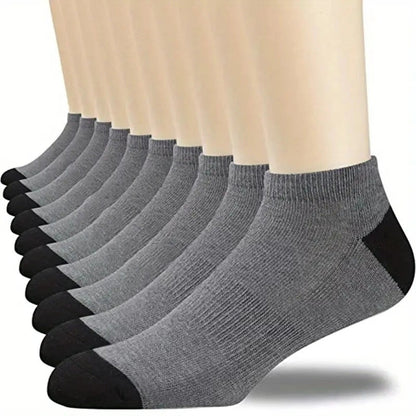 Simple Black White Gray Boat Sweat-absorbent Low Mouth Socks