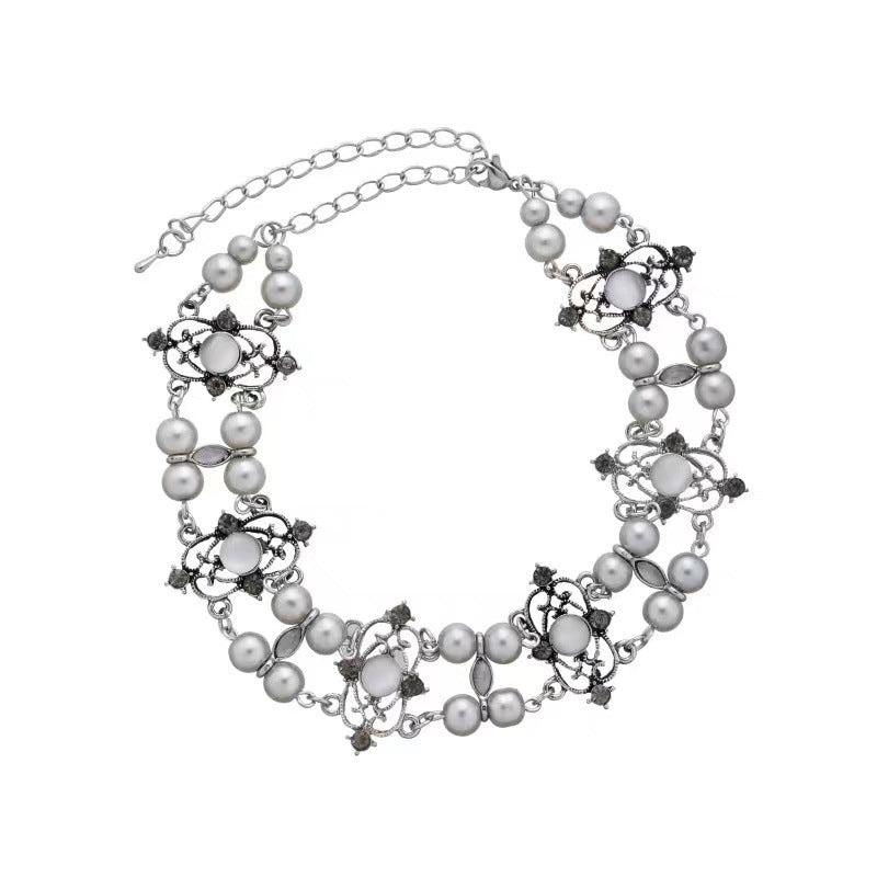 Buy Center Handpicked- Y2k Sweet Cool Crystal Pearl Necklace Niche Light Luxury