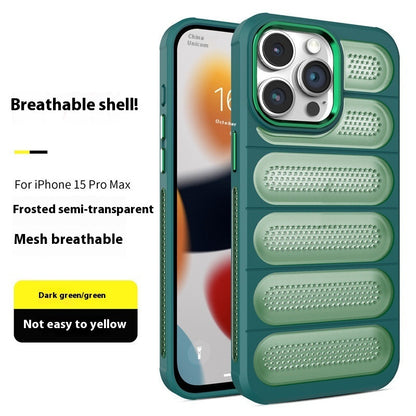 Fresh on the Scene at Buy Center: Applicable 15 Cooling Grid Phone Case Iphone14 Protective Sleeve Green