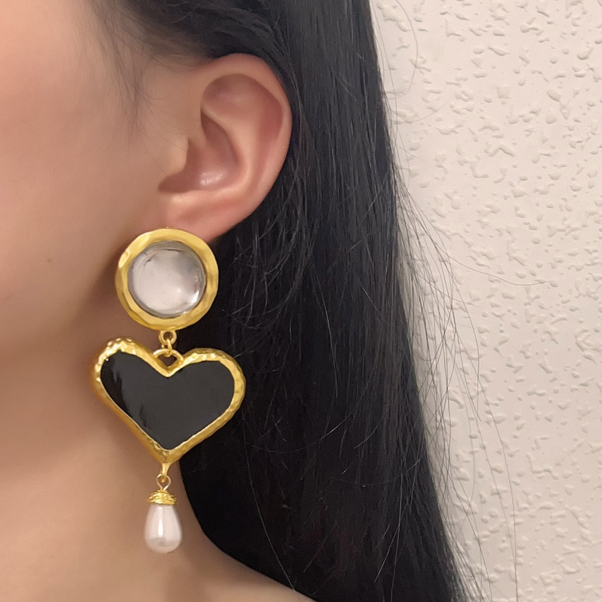 Buy Center Hot Pick-Fashion Pearl Exaggerated Drop Earrings Retro