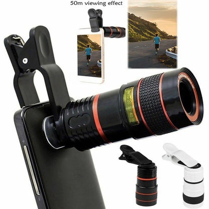 HD 8X Clip On Optical Zoom Telescope Camera Lens For Universal Mobile Cell Phone | Phones & Accessories2 | Buy Center