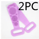 Hot New Items at Buy Center: Bath Towel Silicone Rubbing Back Towel 2PC Purple 60cm