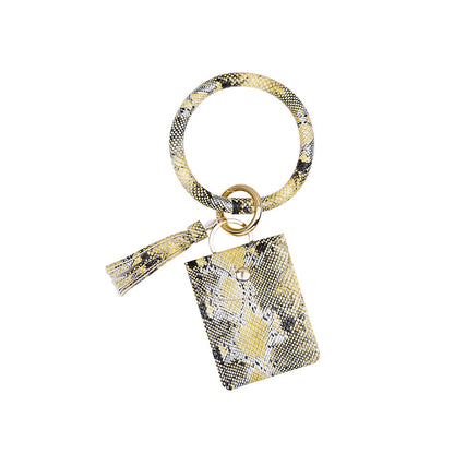 Buy Center Deal-European And American PU Wrist Keychain Pendant K68170 Yellow