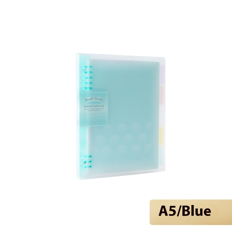 Buy Center Hot Pick-Loose Spiral Notebook Shell Pastel Cookie Soft Light Refill B5 Plaid Impression A5 A5 Soft Light Eight Blue