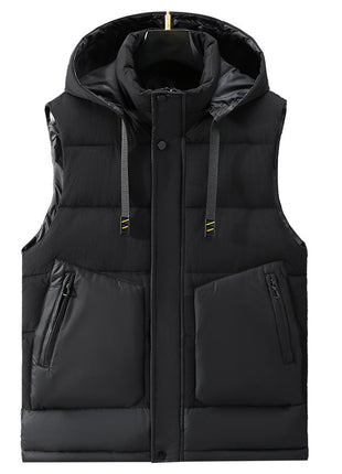 Fashion Trendy Men Cotton Vest Wholesale Winter Menswear New Disassembly Cap Men Cotton Waistcoat Outer Wear Vest Men