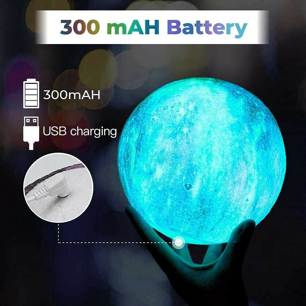 3D Printing Galaxy Lamp Moonlight USB LED Night Lunar Light Touch Color Changing Moon Lamp Buy Center