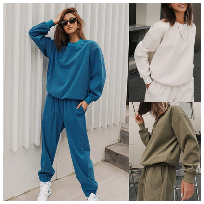 Women's Sports And Leisure Sweater Trousers Suit Buy Center