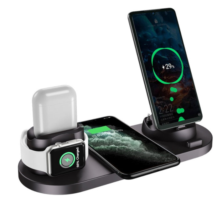 Wireless Charger For IPhone Fast Charger For Phone Fast Charging Pad For Phone Watch 6 In 1 Charging Dock Station Buy Center