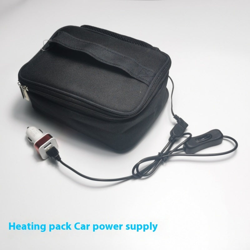 Newly Released at Buy Center: USB Heating Lunch Outdoor Bento Thermal Bag Convenient And Easy To Carry Black And Power Supply Car