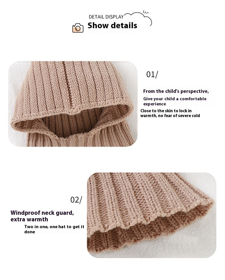 Fresh Arrivals at Buy Center: Baby And Infant Hat Scarf All-in-one Warm Keeping Sleeve Cap