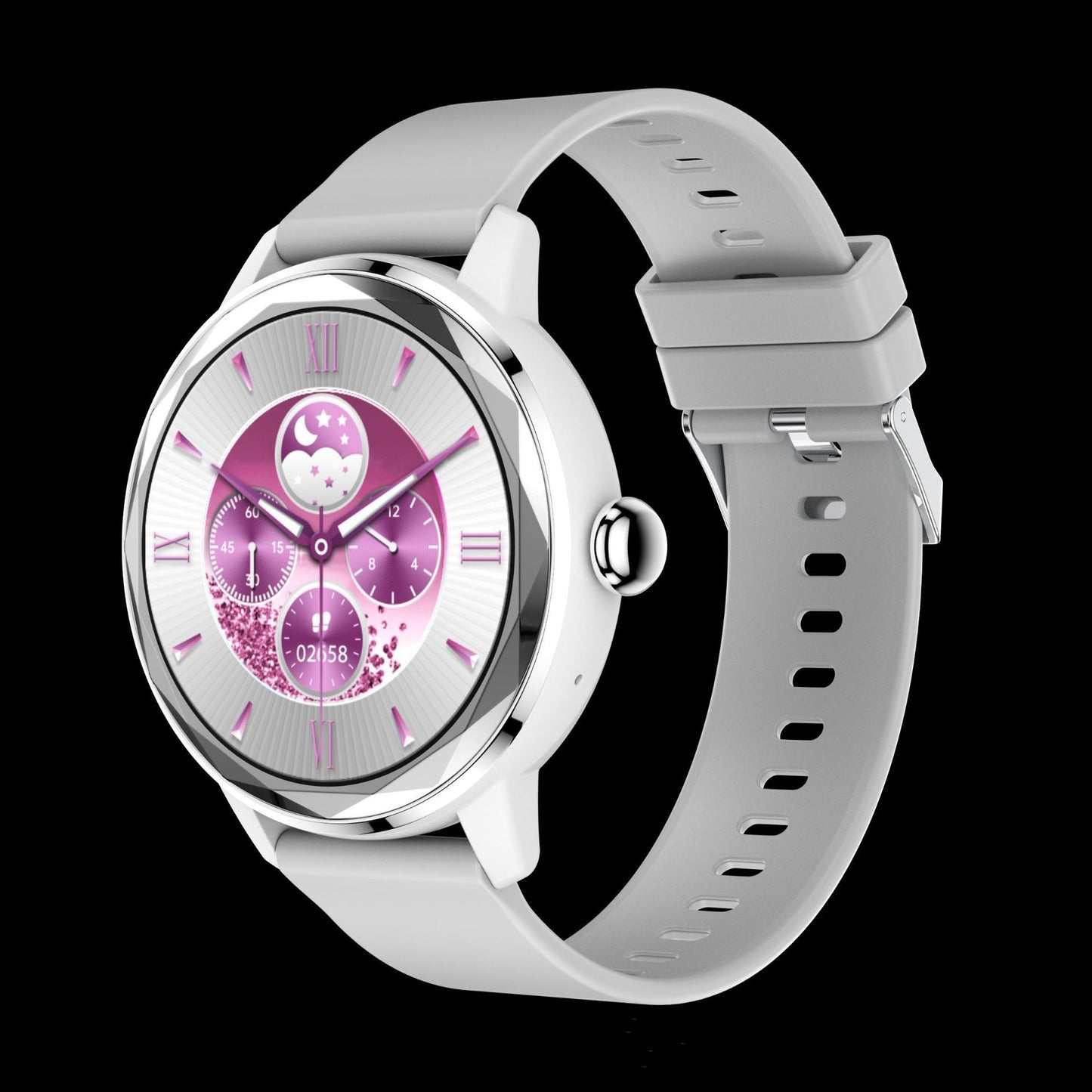 Fresh Arrivals at Buy Center: Women's Fashionable Appearance Small Exquisite Real Heart Rate Blood Oxygen Smart Watch Silver