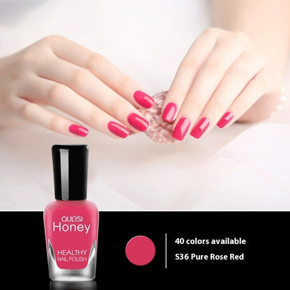 Just Arrived at Buy Center: Water-based Peelable Tearable Nail Polish 8ml 36 Pure Rose Red 8ml