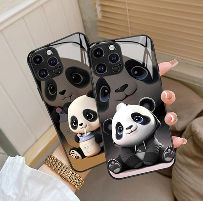 Just Arrived at Buy Center: Panda Phone Case Cute Cartoon National Treasure Glass Hard Case