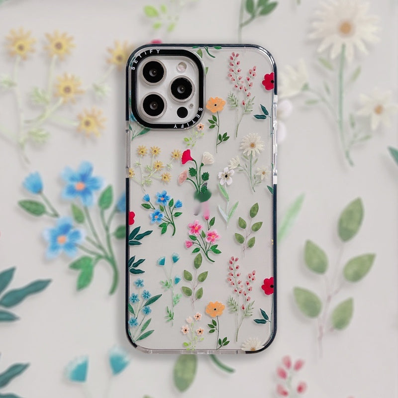 Just Arrived at Buy Center: Drop-resistant Ins Style Timbo Flowers Phone Case