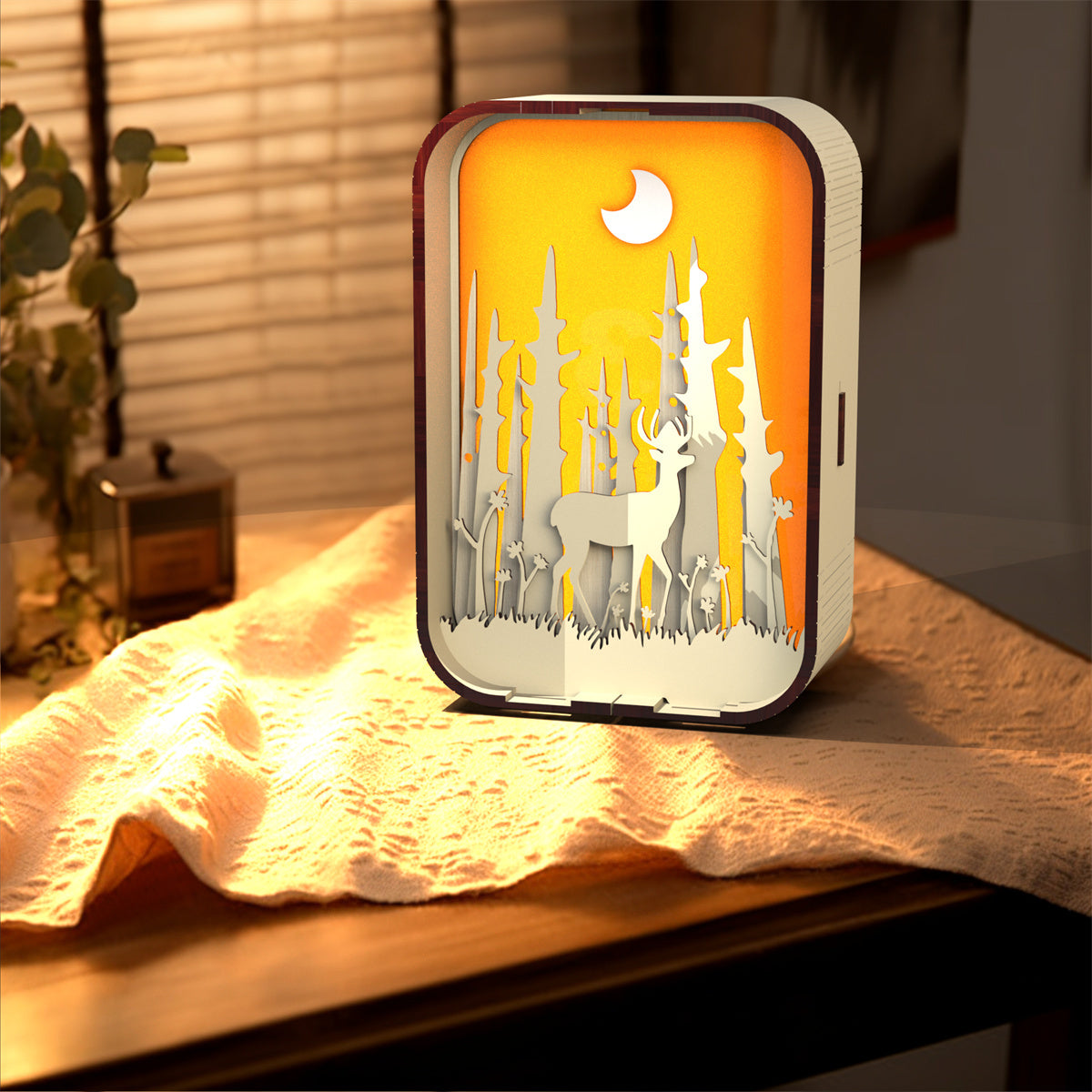 Woodcarving Light Creative Gift Minimalist Bedside Night Light Decoration Desktop Decoration Birthday Gift | Home Improvement2 | Buy Center