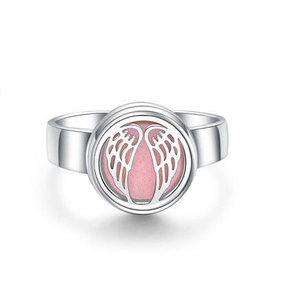 Buy Center Hot Pick-Hollow Adjustable Tree Of Life Titanium Steel Aromatherapy Diffuser Ring 2color Adjustable Opening