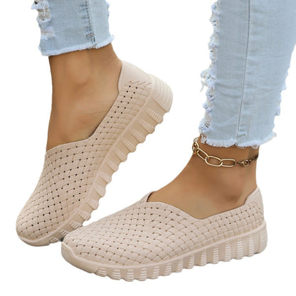 Mesh Surface Shoes Breathable One Pedal White Shoes Low Cut Sports Casual Women Pumps Buy Center