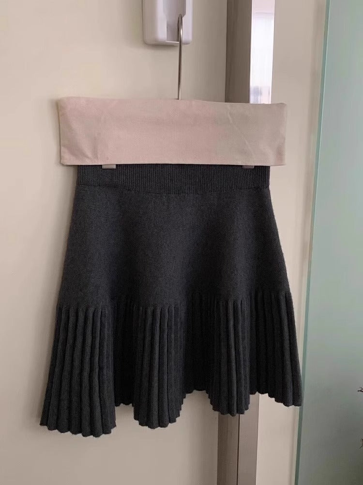 Women's Wool Knitted Skirt Autumn And Winter Slimming High Waist Buy Center